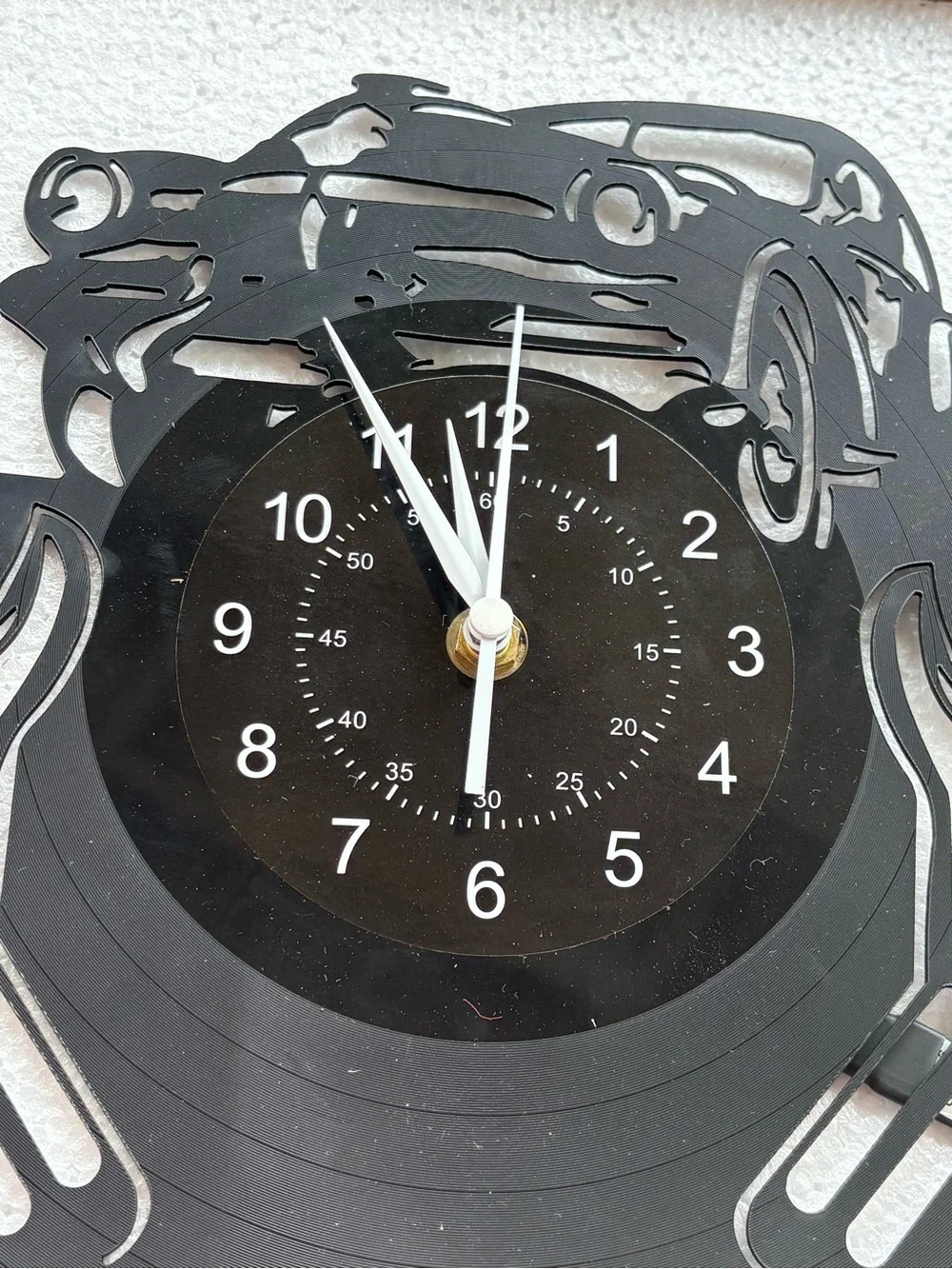 Black Automotive Wrench Wall Clock - Home Wall Decor with led lights and remote